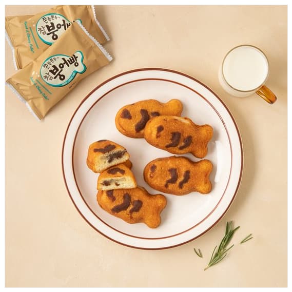 ขนมเกาหลี ขนมปลาเกาหลี พุงออปัง 174g 1 กล่อง มี 6 ชิ้น Moist & Chewy 붕어빵 รูปที่ 7