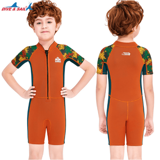 ชุดว่ายน้ำเด็ก ผู้ชาย เก็บอุณหภูมิ Swimsuite กันหนาวกันแดด 2.5mmMMLanLaส่งในไทย รูปที่ 6