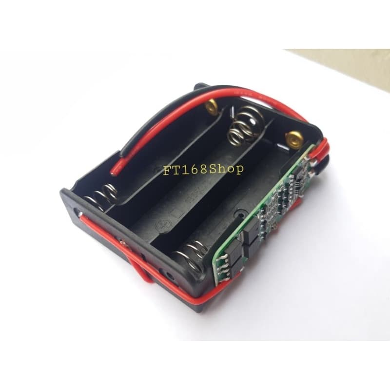 รางถ่าน18650 พร้อม Bms 3S 12.6V ประกอบพร้อมใช้งาน รูปที่ 2