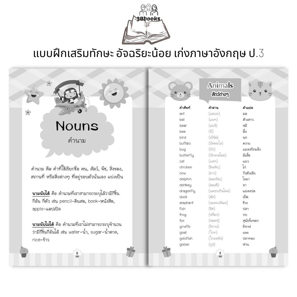 หนังสือ แบบฝึกเสริมทักษะ อัจฉริยะน้อย เก่งภาษาอังกฤษ ป.3 : แบบฝึกหัดภาษาอังกฤษ ภาษาอังกฤษ ป.3 คำศัพท์ภาษาอังกฤษ รูปที่ 5