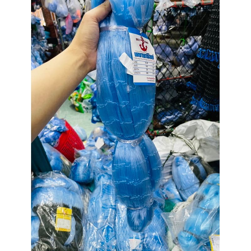 ตาข่ายเอ็นดักปลา (เอ็น0.25/0.30/0.40/0.50/0.60 ลึก30ตา/50ตา/100ตา) ยาว180เมตร รูปที่ 3