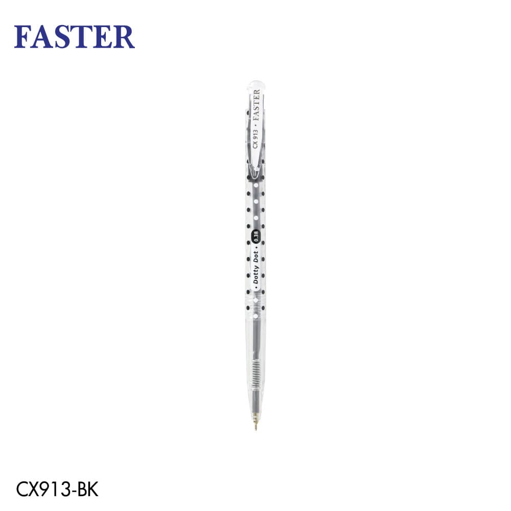 FASTER ปากกาลูกลื่นด๊อทตี้ ดอท 0.38 ราคาต่อด้าม รหัส CX913 รูปที่ 5