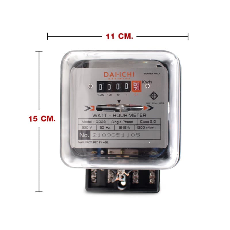 Dai-ichi มิเตอร์ไฟฟ้าWatt-Hour Meter LKS 5/15A,15/45A มือ1 รูปที่ 5
