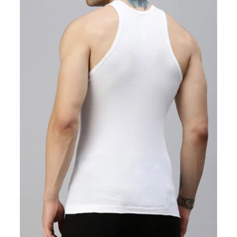 เสื้อกล้ามผู้ชาย LUX COZI 100% COTTON สีขาว *ผ้าไม่บาง* ไม่เหม็นอับ ระบายอากาศได้ดี รูปที่ 2