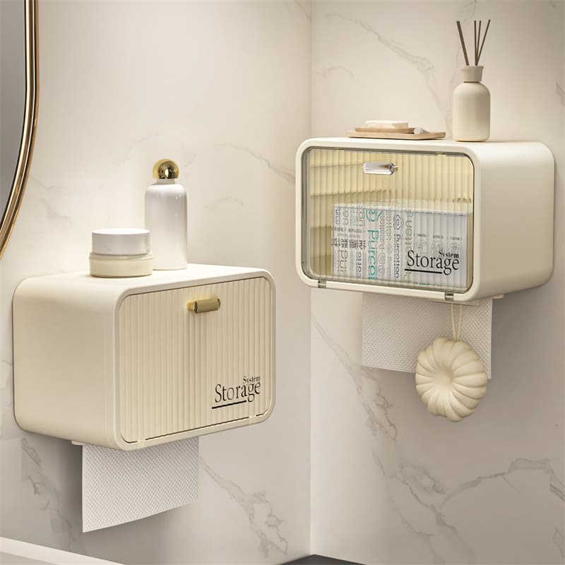 Dear Home กล่องใส่ทิชชู่ กันน้ำ กล่องใส่กระดาษทิชชู่ ติดผนัง รุ่นไม่ต้องเจาะ รูปที่ 1