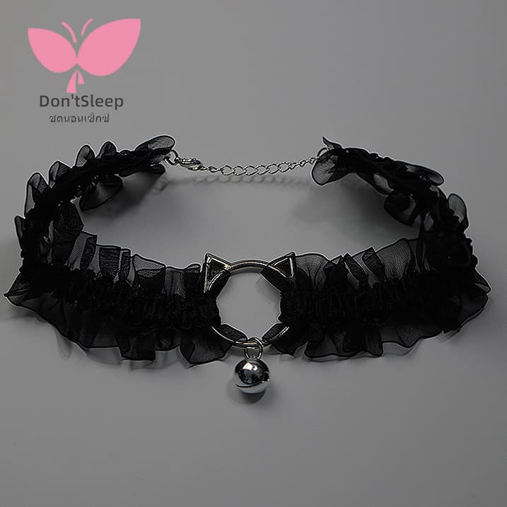 choker collar สร้อยคอลูกไม้โบว์ สร้อยคอระฆัง อุปกรณ์เสริมสุภาพสตรี ปลอกคอแม่บ้าน รูปที่ 7