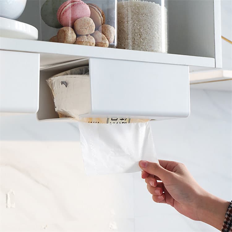E-items กล่องทิชชู่ ติดผนัง กล่องใส่กระดาษทิชชู่ สะดวกต่อการใช่งาน แบบไม่เจาะผนัง A189 รูปที่ 5