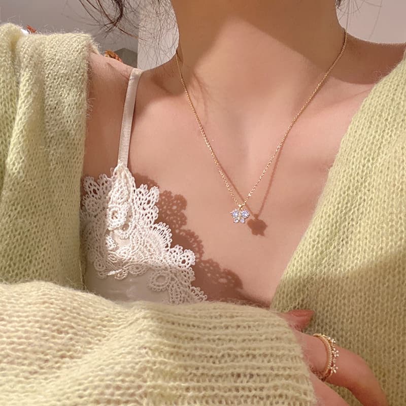 สร้อยคอจี้รูปดาว 3 ดวง สร้อย สร้อยเงิน สร้อยทอง Star เครื่องประดับ แฟชั่น สไตล์เกาหลี สำหรับผู้หญิง N MIX2 รูปที่ 5