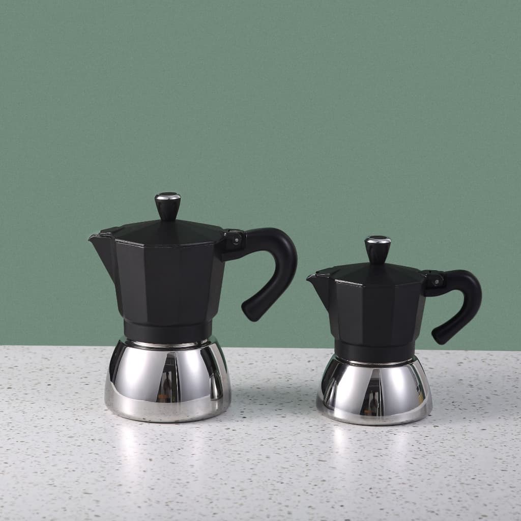 Moka Pot หม้อต้มกาแฟสด รุ่นไฮบริด หม้อ+ใส่กาแฟสแตนเลส xลอดภัย ทน ใช้กับเตาแม่เหล็กไฟฟ้า ได้ รูปที่ 7