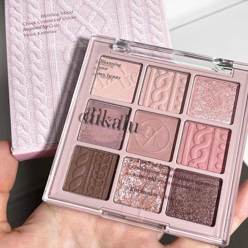 N327 Dikalu พาเลทอายแชโดว์ ชิมเมอร์ เนื้อแมตต์ เนื้อใยไหม สีสวย กันน้ํา ติดทนนาน 9 สี รูปที่ 2