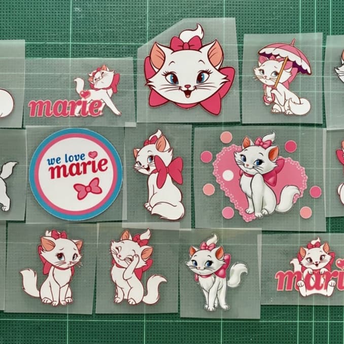 ตัวรีดสติกเกอร์แมวมารี Marie รีดง่ายแผ่นฟิมล์รีดร้อน รูปที่ 2