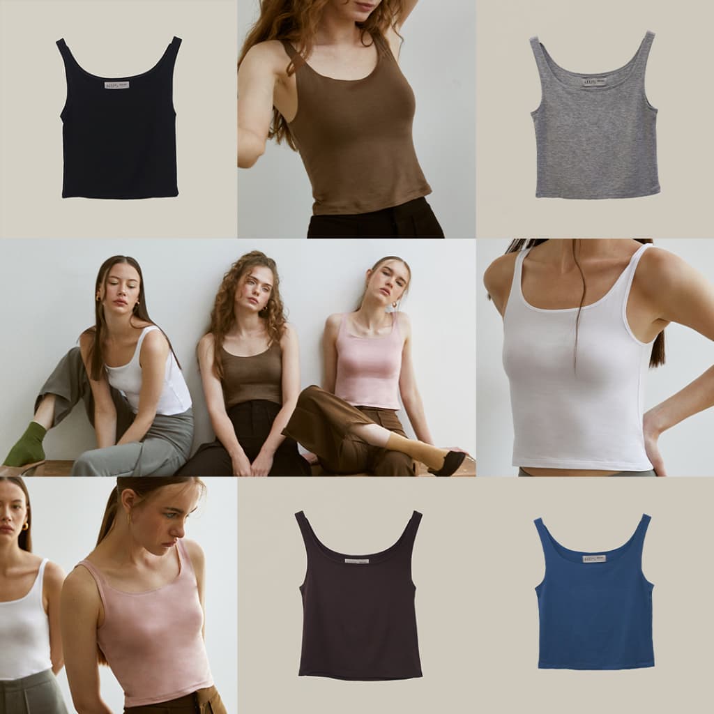 maison KEEPS | You Cropped Tank Top | เสื้อคล้ามครอป คอยู รูปที่ 1