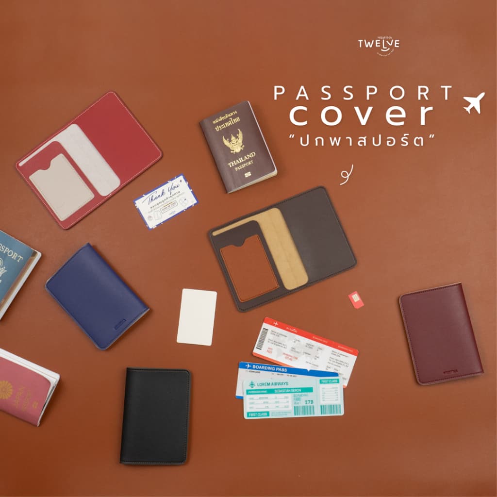 สลักชื่อฟรี HILMYNA Twelve Passport Coverใส่ซิมได้ ปกพาสปอร์ตหนัง กระเป๋าพาสปอร์ตหนัง รูปที่ 2