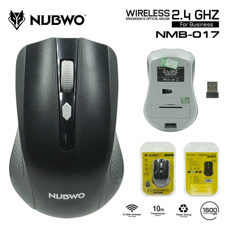ส่งเร็ว Nubwo NMB-017 Mouse Wireless เม้าส์ คลิ๊กเงียบ คลิ๊กไม่มีเสียง ไร้เสียง เมาส์ไร้สาย #DM 017 รูปที่ 4