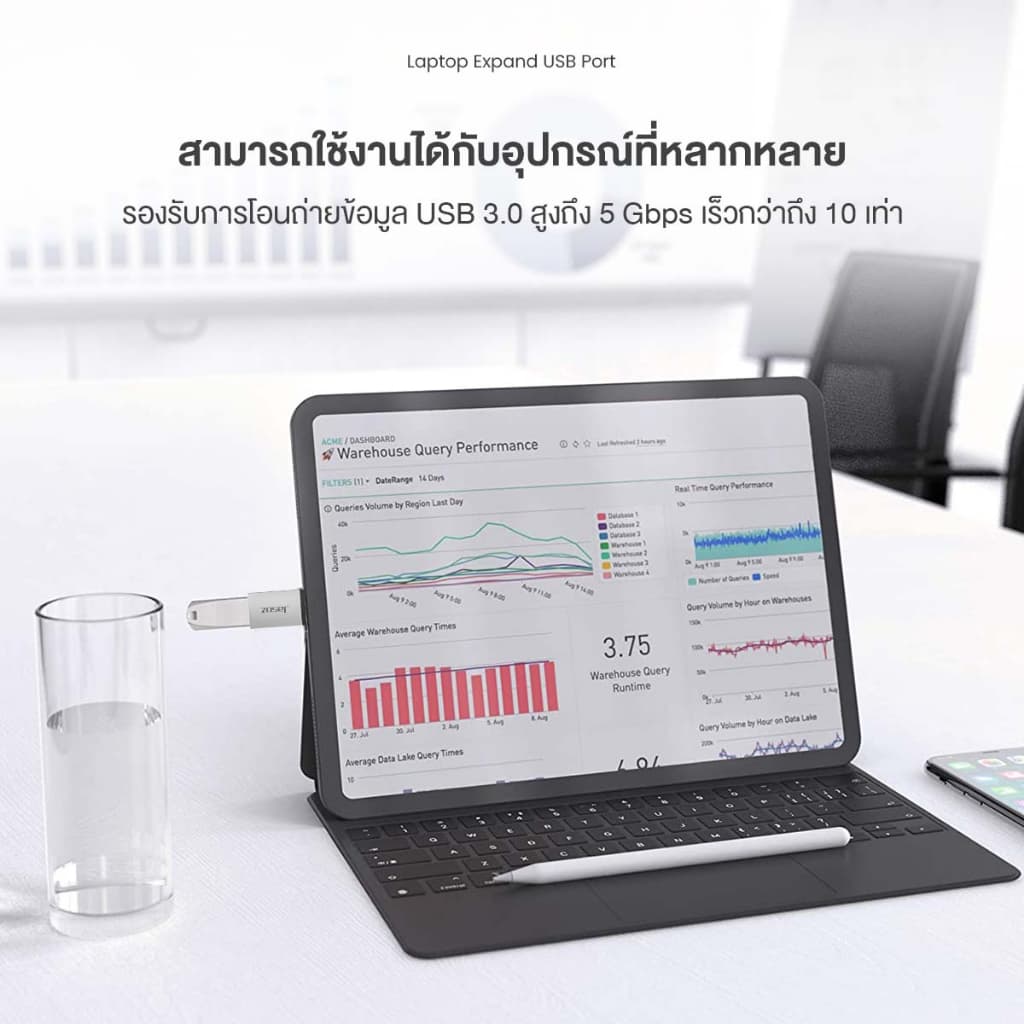 ส่งจาก กทมJasoz อะแดปเตอร์ Type-C to USB 3.0 Adapter Fast Data Transfer รูปที่ 3