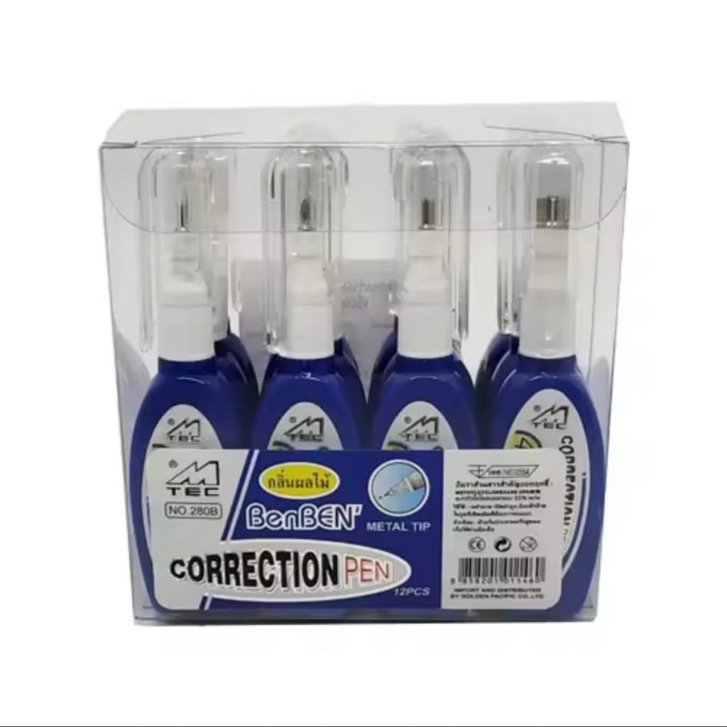 M-TEC ปากกาลบคำผิด ลบคำผิด ลิควิด กลิ่นผลไม้และไม่มีกลิ่น 4ml No.280 และ 280B รูปที่ 4