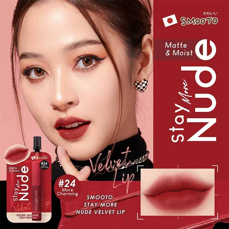 สมูทโตะ สเตย์ มอร์ นู้ด เวลเวท ลิป Smooto Stay More Nude Velvet Lip รูปที่ 8