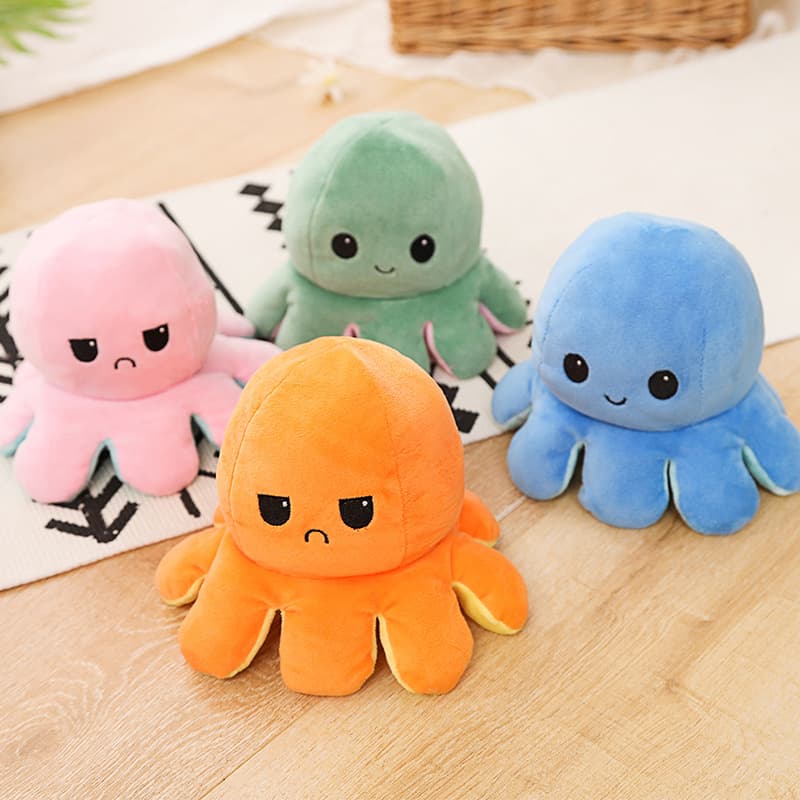 ส่งจากไทย !! 32 สี ตุ๊กตาปลาหมึก 20cm ตุ๊กตาปลาหมึกเปลี่ยนหน้า กลับด้านสลับสี พลิกเปลี่ยนสีได้ รูปที่ 8