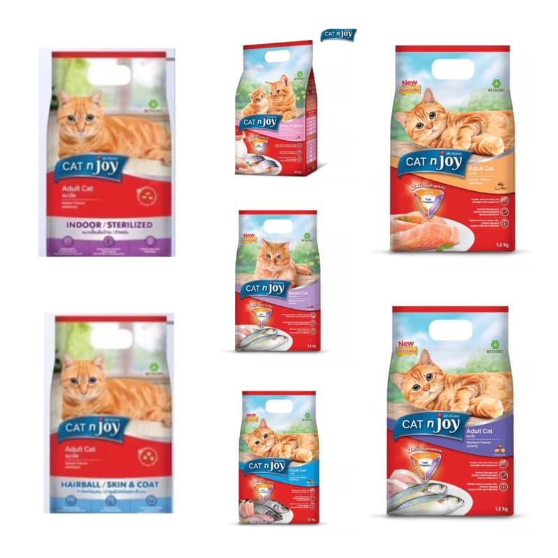 อาหารแมวCAT'njoy ขนาด 1.2 กก. อาหารเม็ดสำหรับแมวทุกสายพันธุ์ ทุกรสชาติ รูปที่ 2