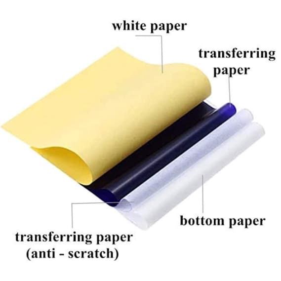 100แผ่น กระดาษลอกลาย Tattoo Tracing paper กระดาษลอกลายสัก แผ่นลอกลายสัก รูปที่ 2