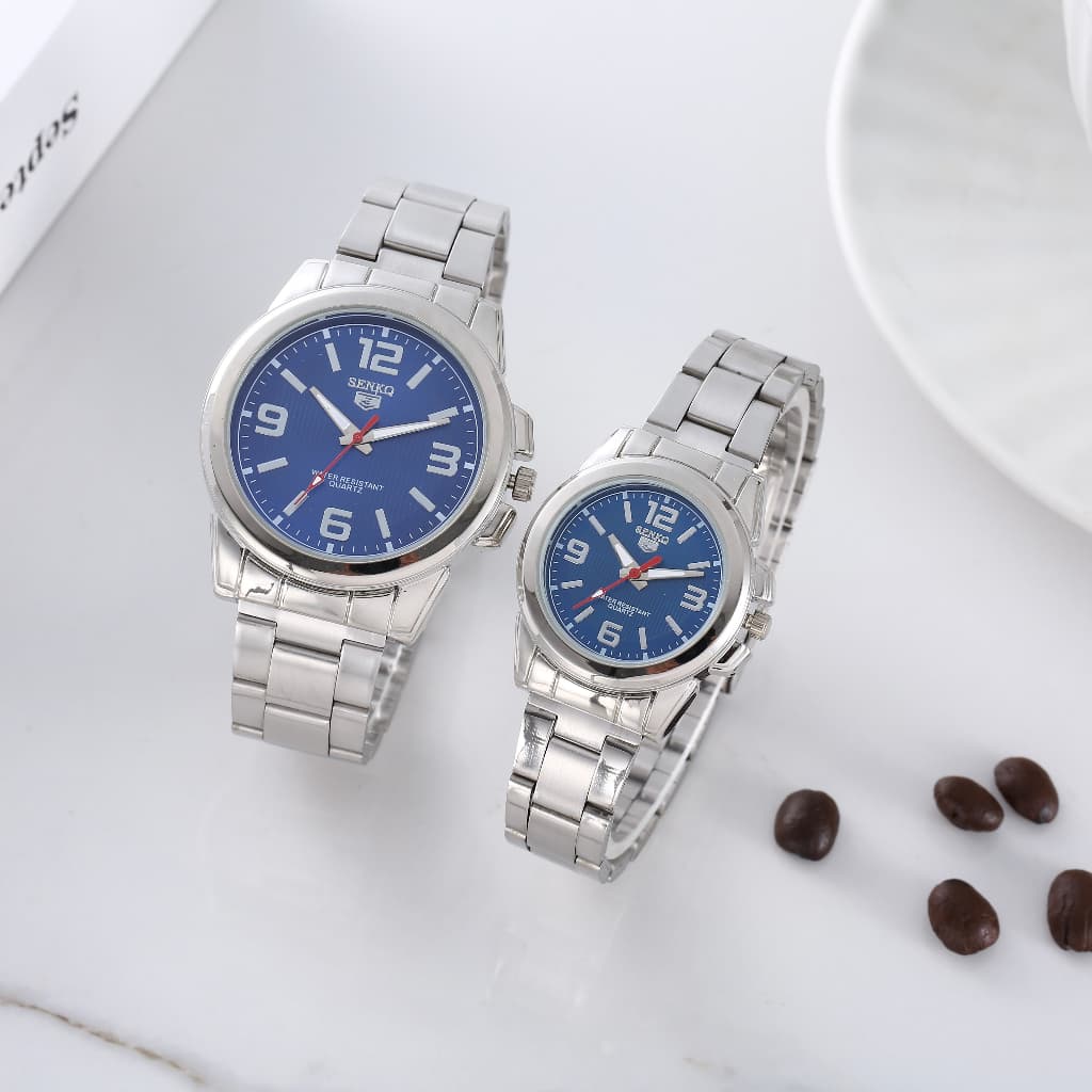SENKQ LH-4 นาฬิกาข้อมือผู้หญิงแท้แฟชั่น กันน้ำได้ 100% สายสเตนเลส รูปที่ 4