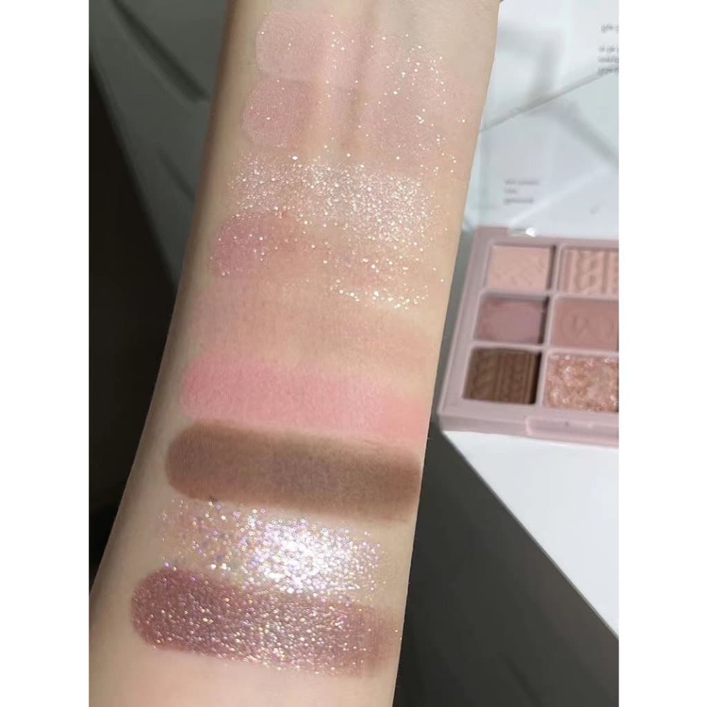 N327 Dikalu พาเลทอายแชโดว์ ชิมเมอร์ เนื้อแมตต์ เนื้อใยไหม สีสวย กันน้ํา ติดทนนาน 9 สี รูปที่ 9