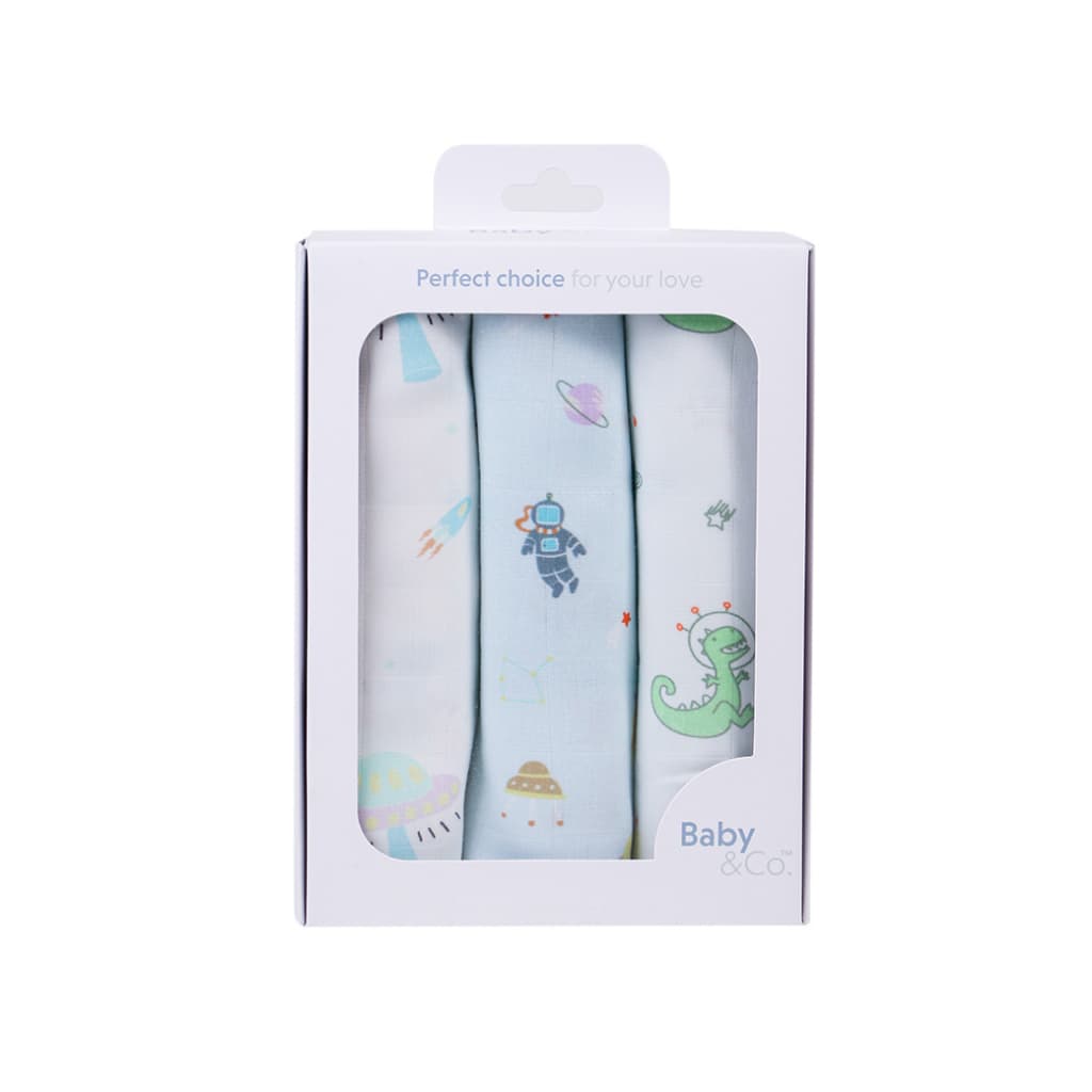 Baby and Co. New Collection ผ้าอ้อม ขนาด 30 "x 30 " แพ็ค 3 ชิ้น รูปที่ 3