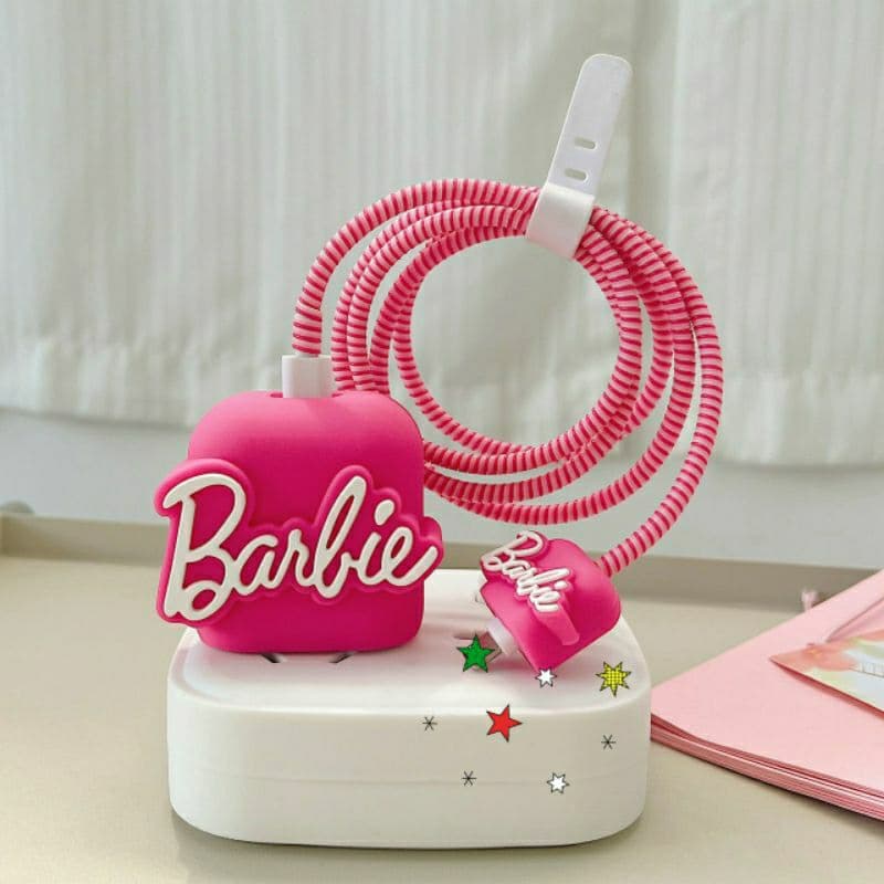 18W 20W สำหรับiPhone Set Cable bite ถนอมสายชาร์จ สายเกลียว บาร์บี้ Barbie รูปที่ 3