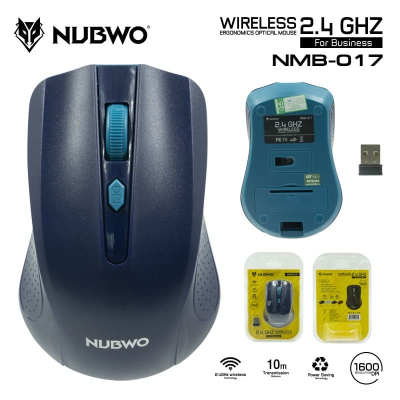 ส่งเร็ว Nubwo NMB-017 Mouse Wireless เม้าส์ คลิ๊กเงียบ คลิ๊กไม่มีเสียง ไร้เสียง เมาส์ไร้สาย #DM 017 รูปที่ 5