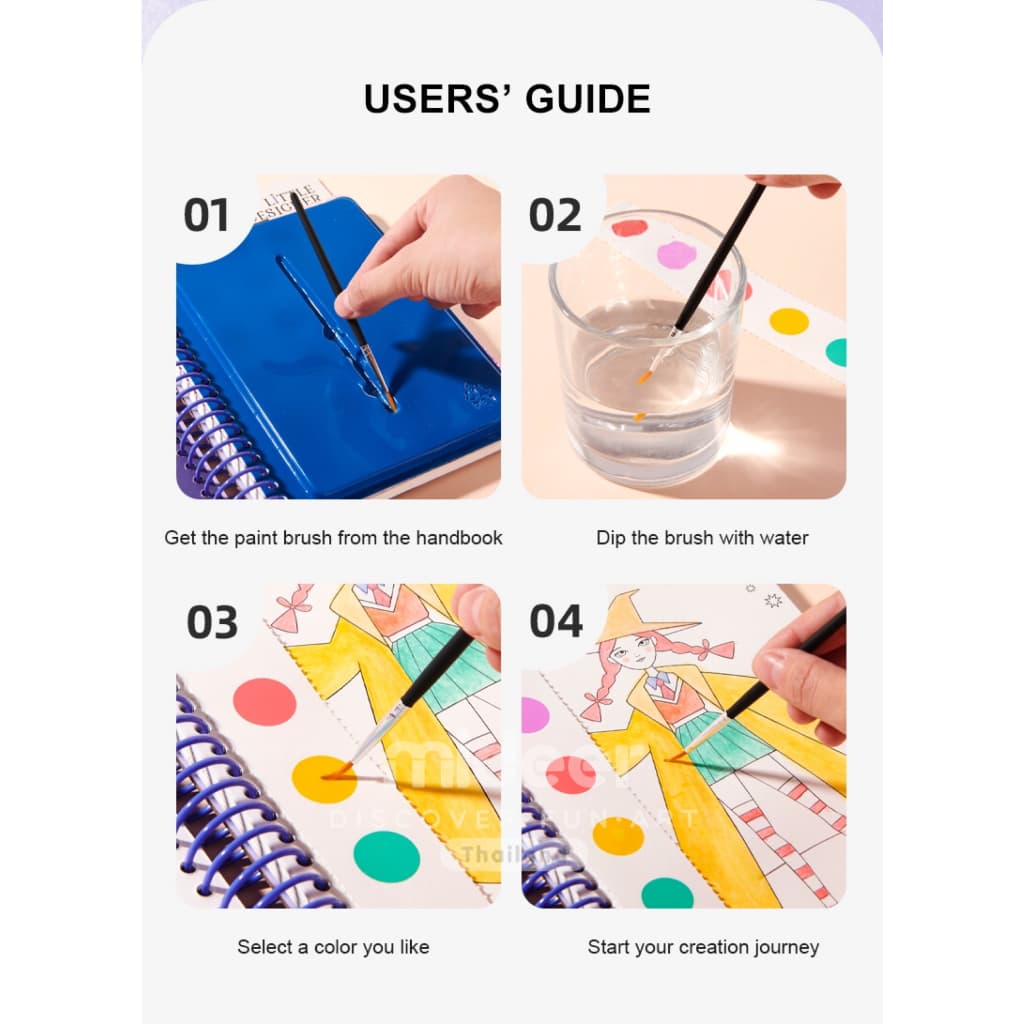 Mideer มิเดียร์ DIY Fashoin Manual ชุดออกแบบดีไซน์เนอร์ตัวน้อย MD2201-MD2203 รูปที่ 7
