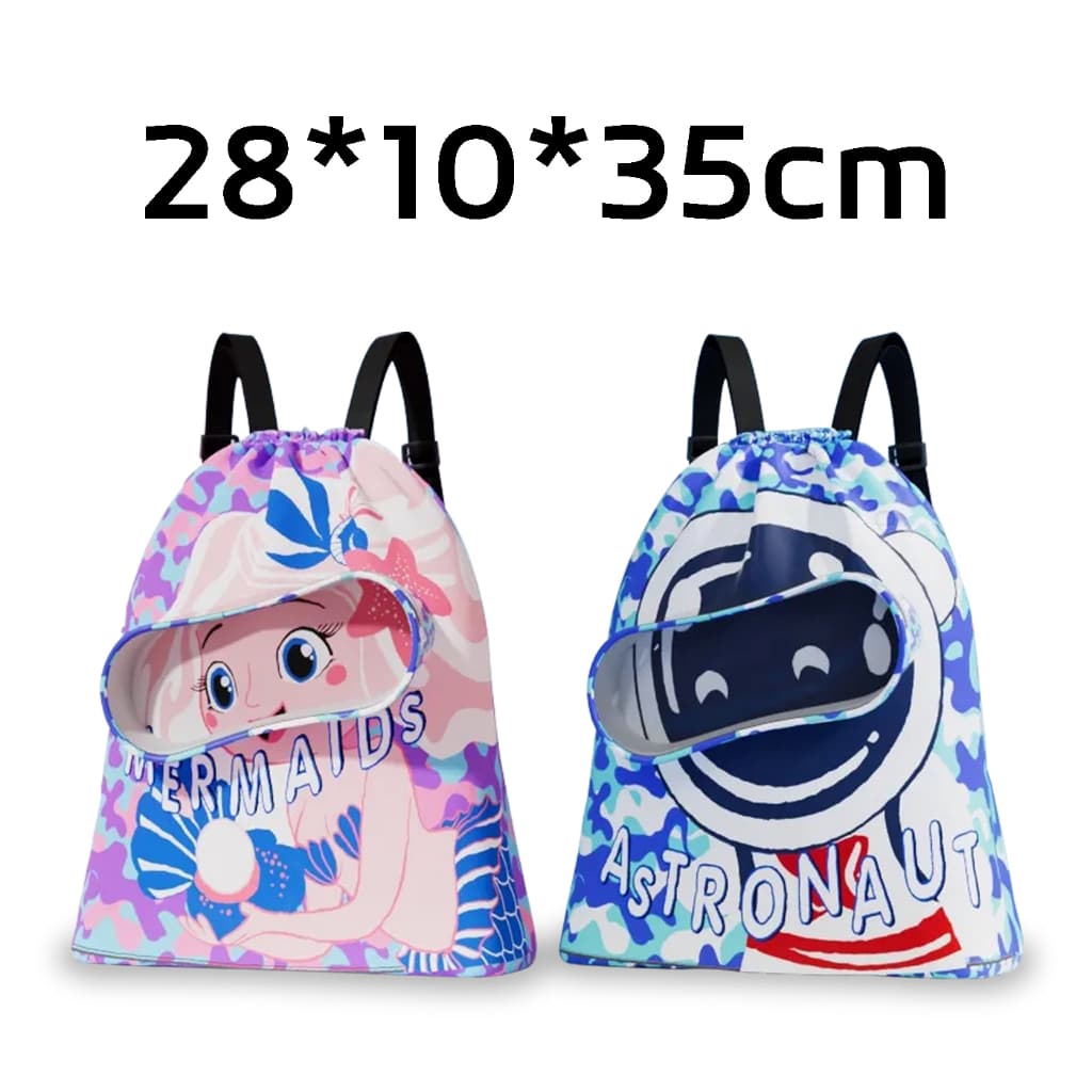 New!กระเป๋าว่ายน้ำเด็ก กระเป๋าใส่ชุด แยกส่วนเปียกและแห้ง กันน้ำ PVC ถุงใส่ชุดเปียก รูปที่ 3
