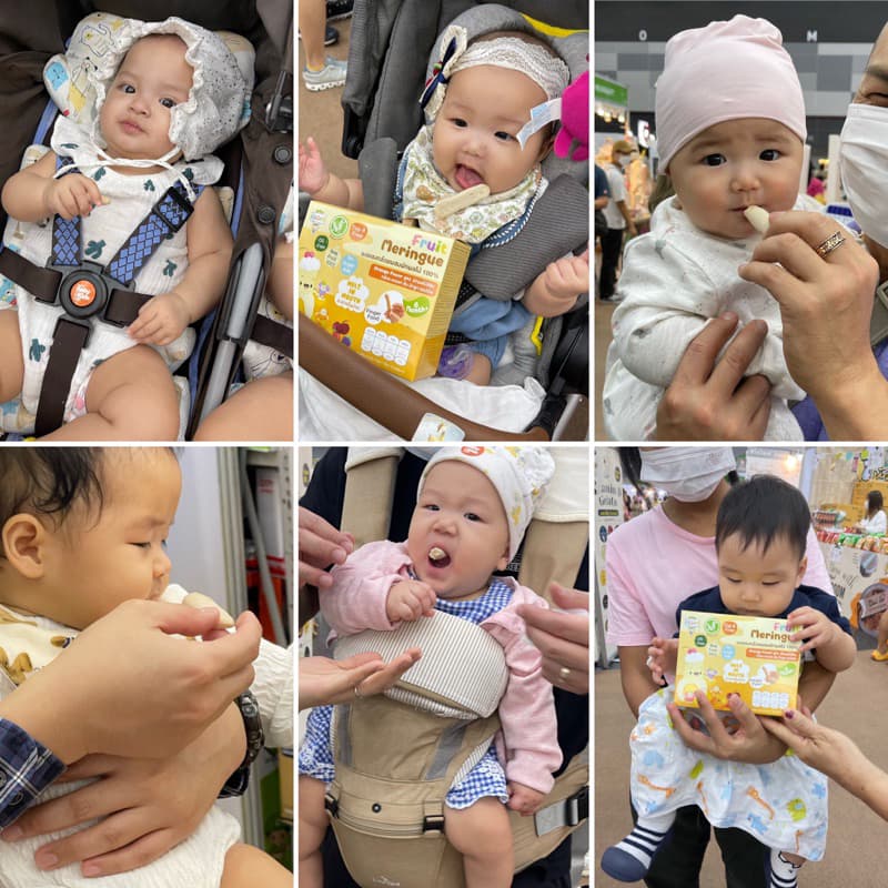 เมอแรงกล้วยผสมผักผลไม้ ขนมละลายในปากเด็ก ขนมเด็ก 6 เดือนขึ้นไป ผลไม้สด100% ขนมสำหรับเด็กเริ่มทาน ขนมเด็กเล็ก BLW Snack รูปที่ 2