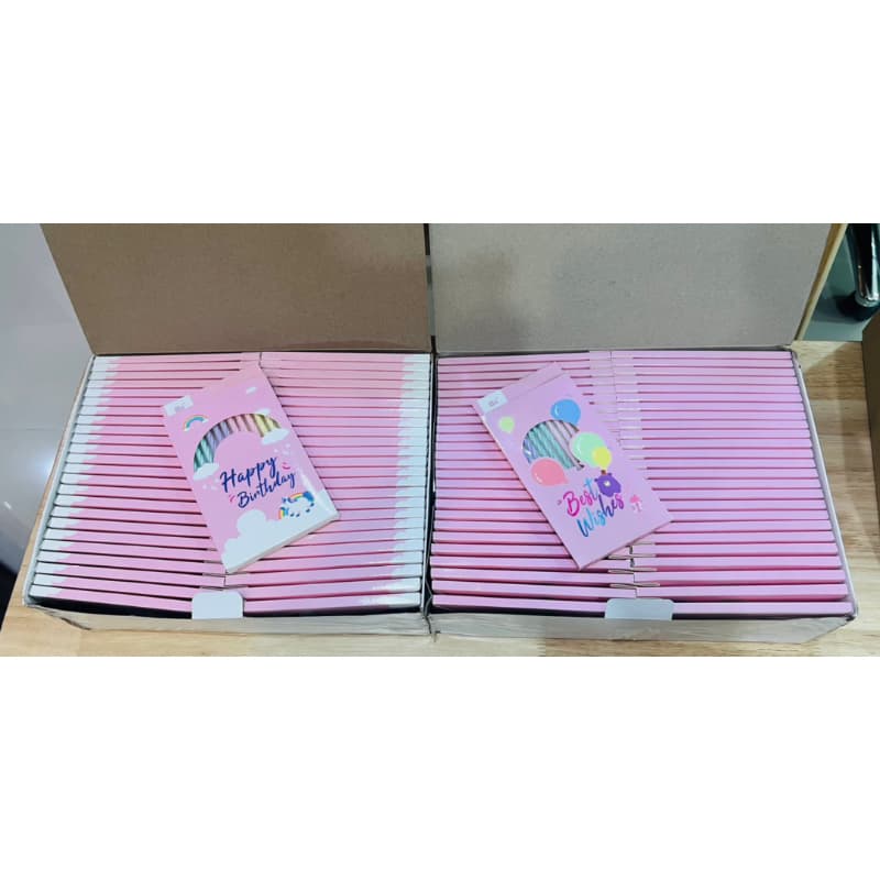 ขายส่ง เทียนวันเกิดก้านยาวสีพาสเทล แพค12 เล่ม รูปที่ 5