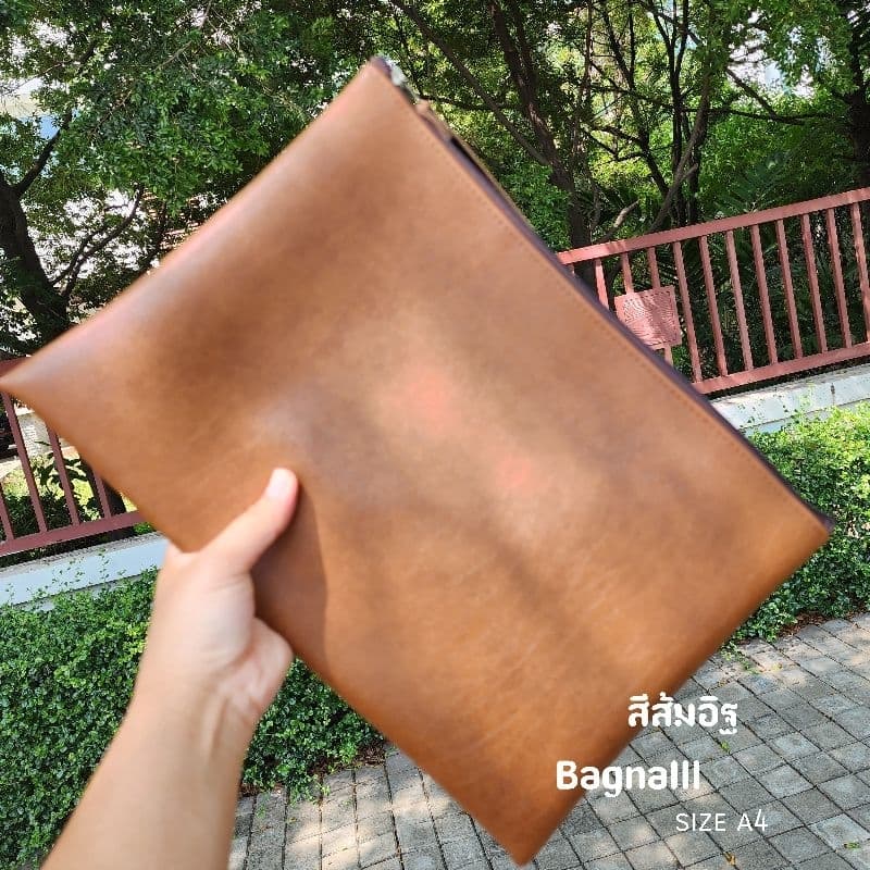 แฟ้มหนังขนาดA4กระเป๋าแฟ้มใส่เอกสารแฟ้มแฟ้มหนังกระเป๋าใส่หนังสือแฟ้มใส่ชีทเรียน รูปที่ 2