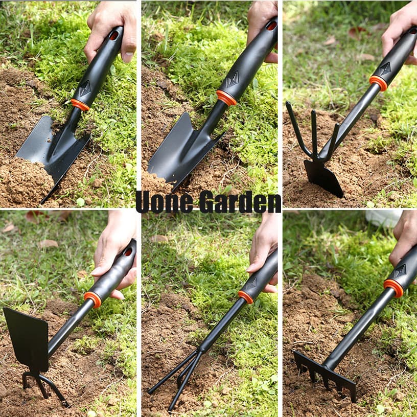 Uone Garden T001 ชุดอุปกรณ์ทำสวน จัดสวน ตกแต่งสวน คราด จอบขุด จอบถาก เสียม ชุดอุปกรณ์พรวนดิน รูปที่ 4