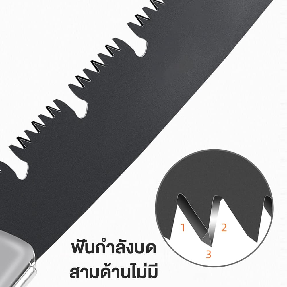 เลื่อยพับ เลื่อยพับได้ เลื่อยหางหนู เลื่อยตัดกิ่ง เลื่อยไม้ มีระบบเซฟตี้ ไม่เป็นสนิม เลื่อยพับ รูปที่ 3