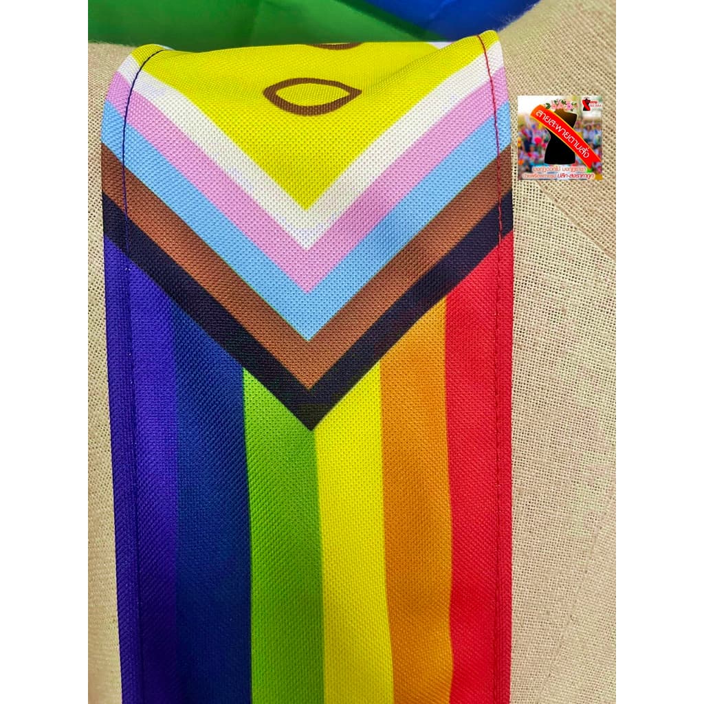 สายสะพายสีรุ้ง สายสะพายPride Lgbt Rainbow Sash สั่งทำสายสะพายสีรุ้งคิดคำได้เอง ไม่มีขั้นต่ำ รูปที่ 6