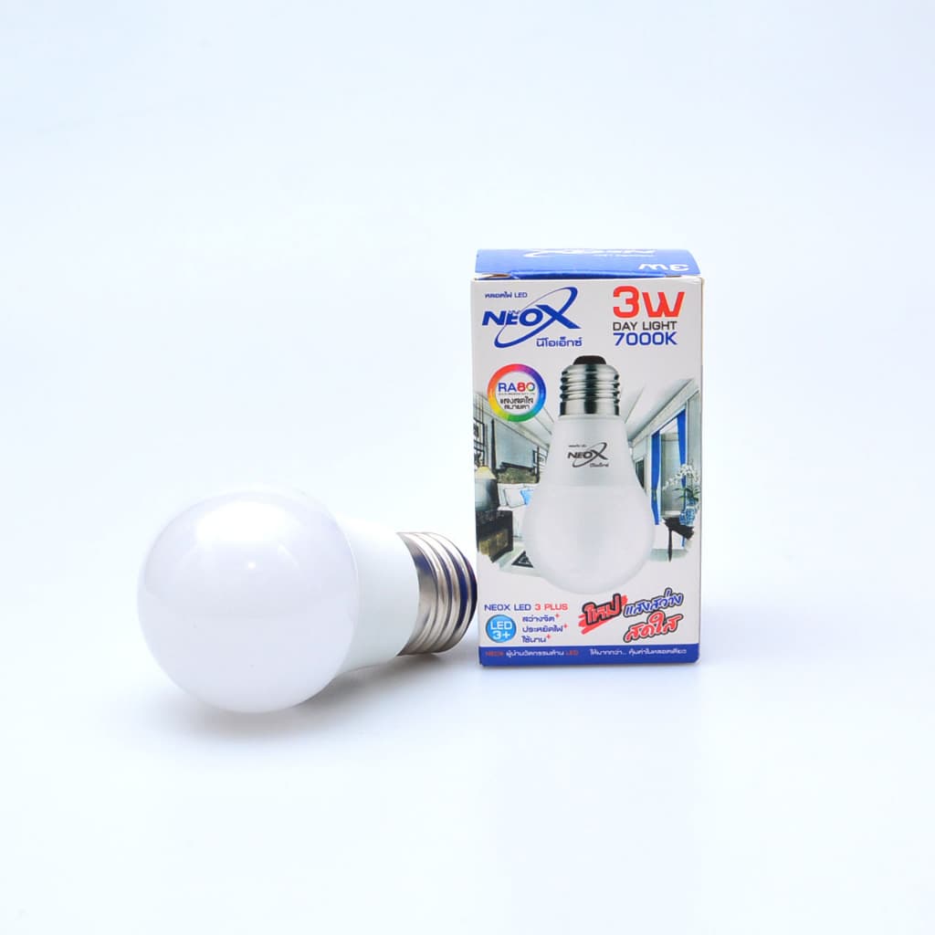 Neox Bulb 3W 5W 7W 9W 12W 15W 18W 25W แสงขาว 6500K แสงวอร์มไวท์ 3000K ถนอมสายตา ขั้วเกลียว E27 ประหยัดไฟ หลอดLED ถนอม รูปที่ 4