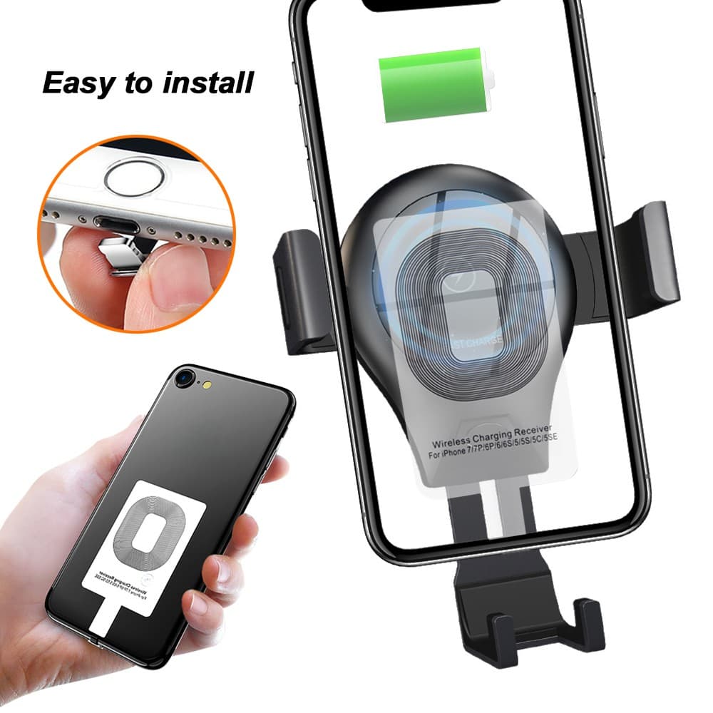 แผ่นรับสัญญาณชาร์จ ไร้สาย Qi Wireless Charger Receiver แผ่นรับรองการชาร์จ ที่ชาร์จไร้สาย รูปที่ 3