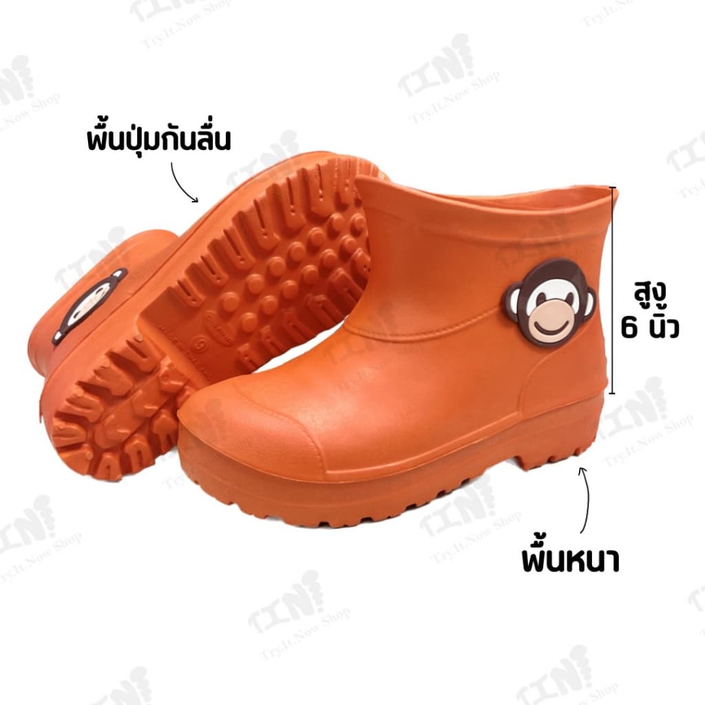 ส่งทันที 2 ชม.Prado Gang รองเท้าบู๊ทข้อสั้น รุ่น 898/891 นุ่มใบสบาย พื้นหนา ไม่ลื่น ไซส์9-11.5 รูปที่ 4