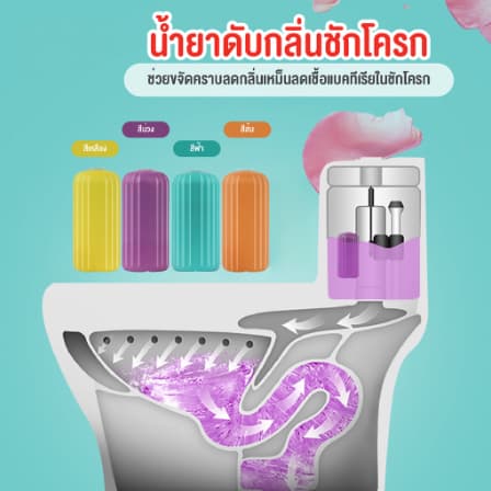 น้ำยาระงับกลิ่นชักโครก น้ำสีฟ้า น้ำยาดับกลิ่นชักโครก ก้อนบลู ทำความสะอาดชักโครก รูปที่ 3