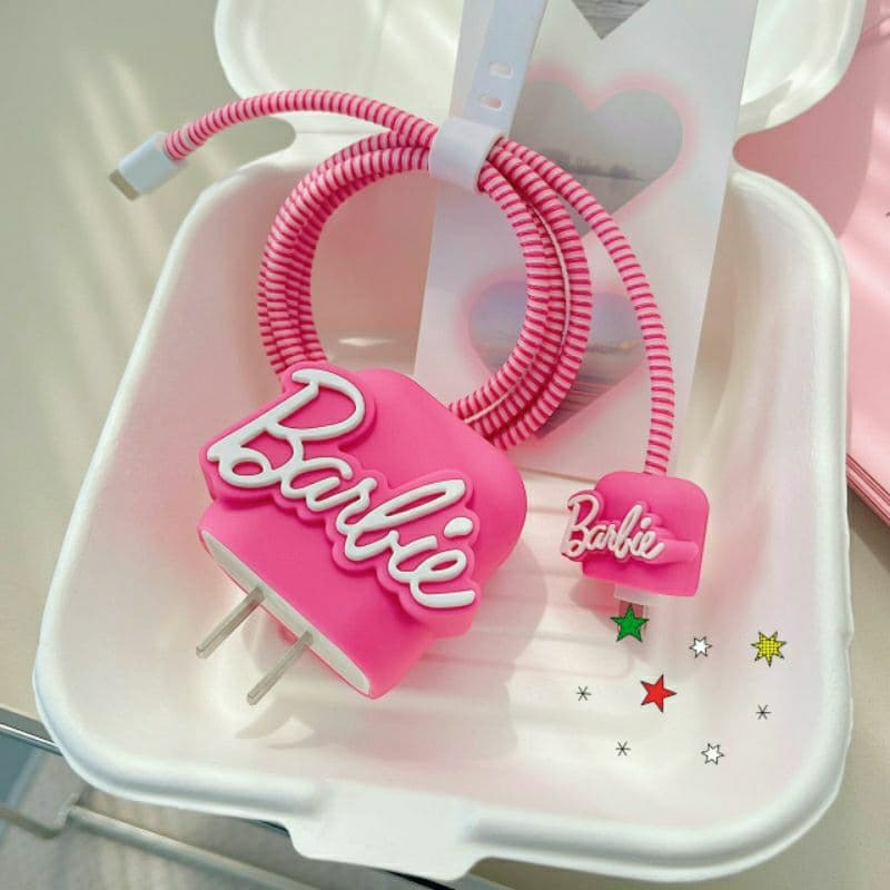 18W 20W สำหรับiPhone Set Cable bite ถนอมสายชาร์จ สายเกลียว บาร์บี้ Barbie รูปที่ 1