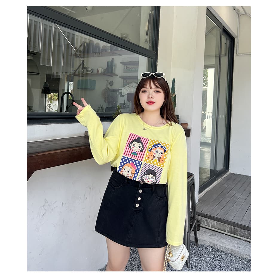 CiCi Plus+ กระโปรงกางเกงขาสั้น เอวสม็อค กระดุมหน้าแมทซ์ได้ทุกลุคน่ารักมาก รูปที่ 8
