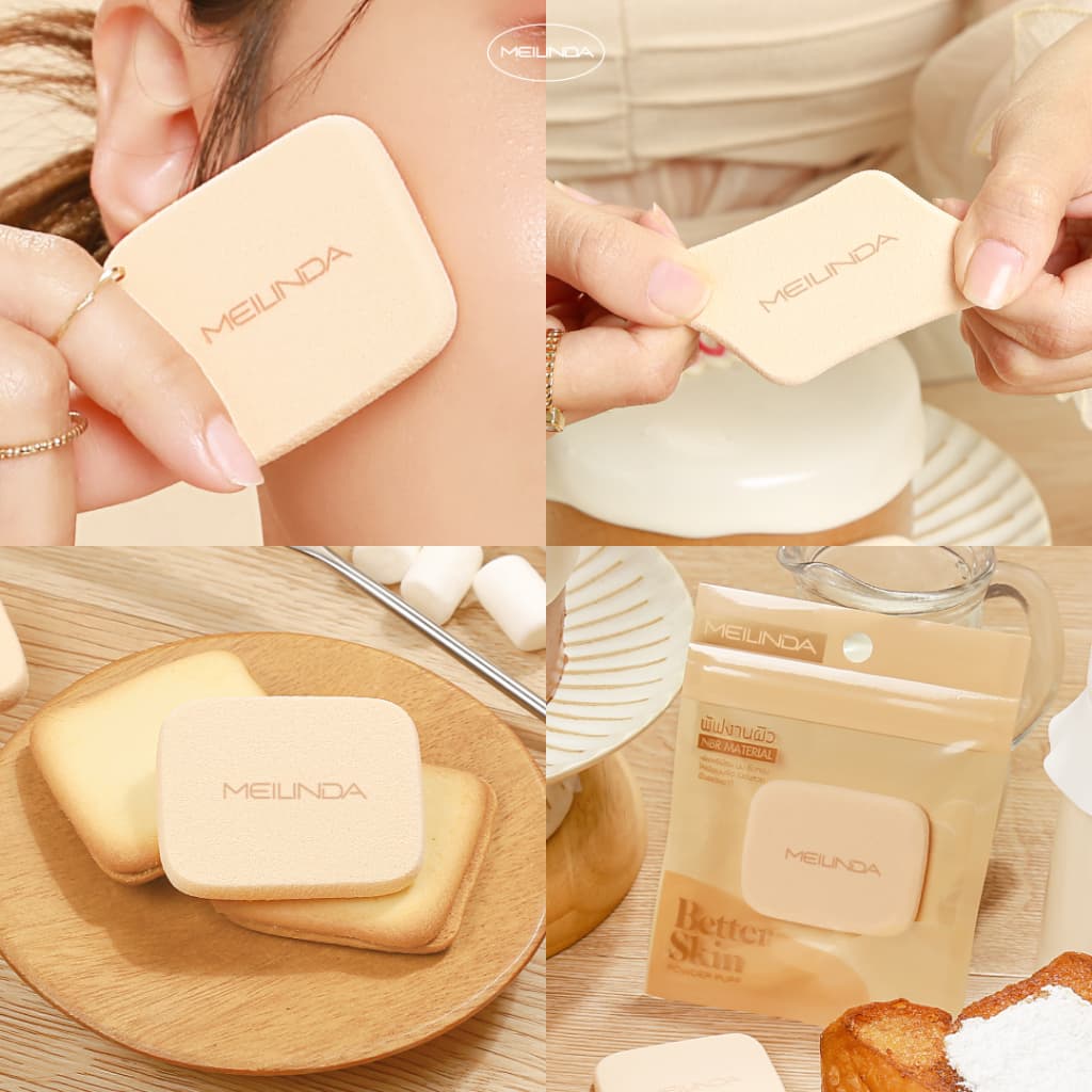 ถูก/แท้/มีไลฟ์ ฟองน้ำแต่งหน้า พัฟแต่งหน้า MEILINDA Better Skin Sponge Blender พัฟ ฟองน้ำ สปอง รูปที่ 8