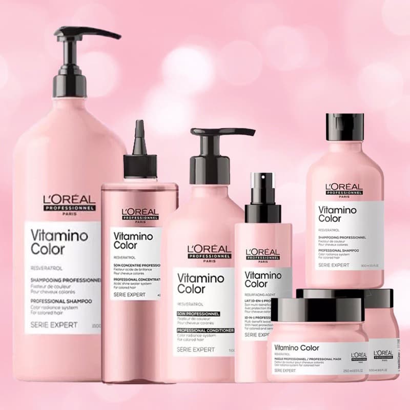 LOREAL VITAMINO COLOR 250 300 400 500 1500 ML.แชมพู มาส์ก บำรุง ชุดบำรุง สำหรับผมทำสี ให้ประกายสีผมเด่นชัด รูปที่ 1