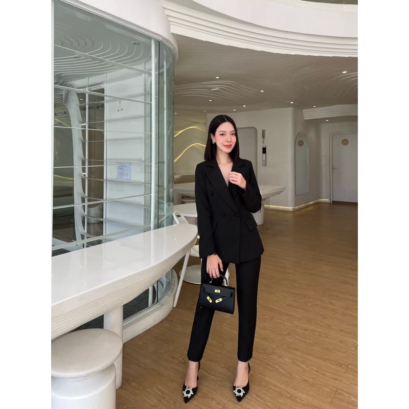 VARINDA เซ็ทสูทผูหญิงออกงาน งานสวย ผ้าดี ทรงเข้ารูป Code C001 รูปที่ 7