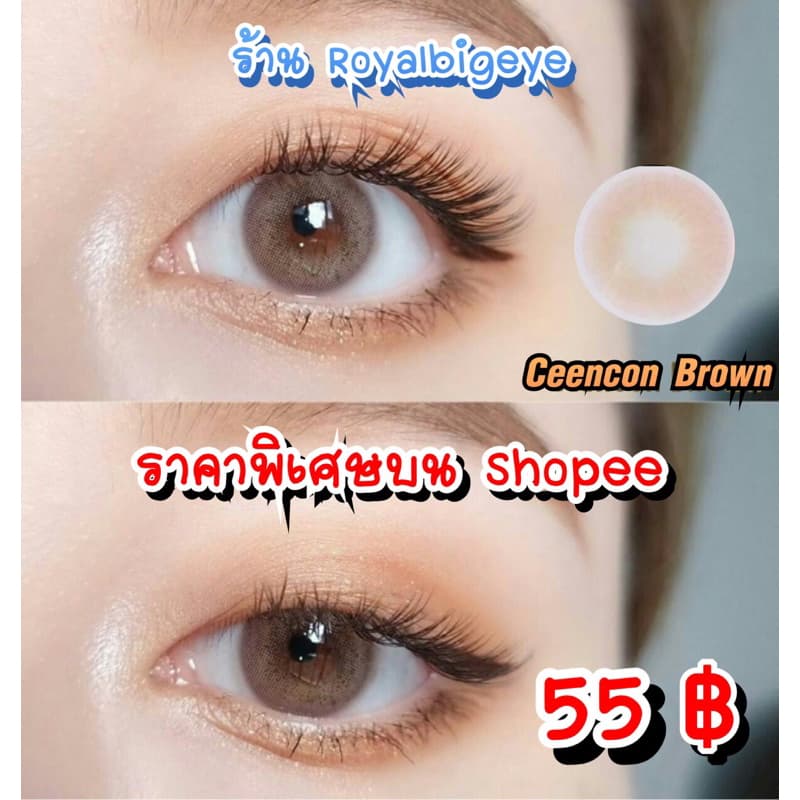 ส่งด่วนทุกวัน‼คอนแทคเลนส์ Ceencon Brown - Gaezz Secret สีน้ำตาลขนาดมินิ รูปที่ 1