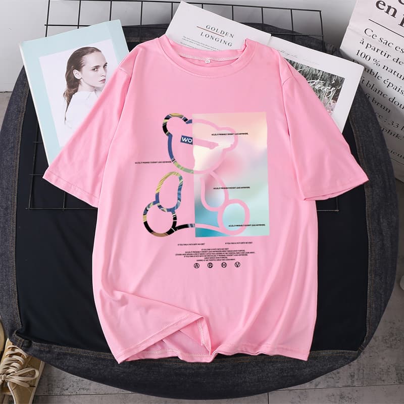 BK-510-SHORT เสื้อยืดแขนสั้น มี 10 สี ให้เลือก เสื้อยืดแฟชั่นใส่ได้หญิงและชาย รูปที่ 2