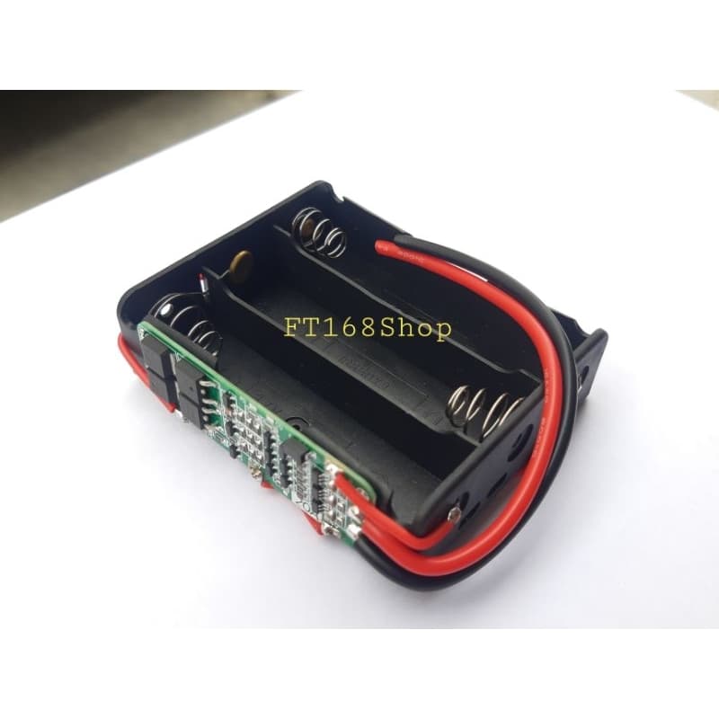 รางถ่าน18650 พร้อม Bms 3S 12.6V ประกอบพร้อมใช้งาน รูปที่ 4