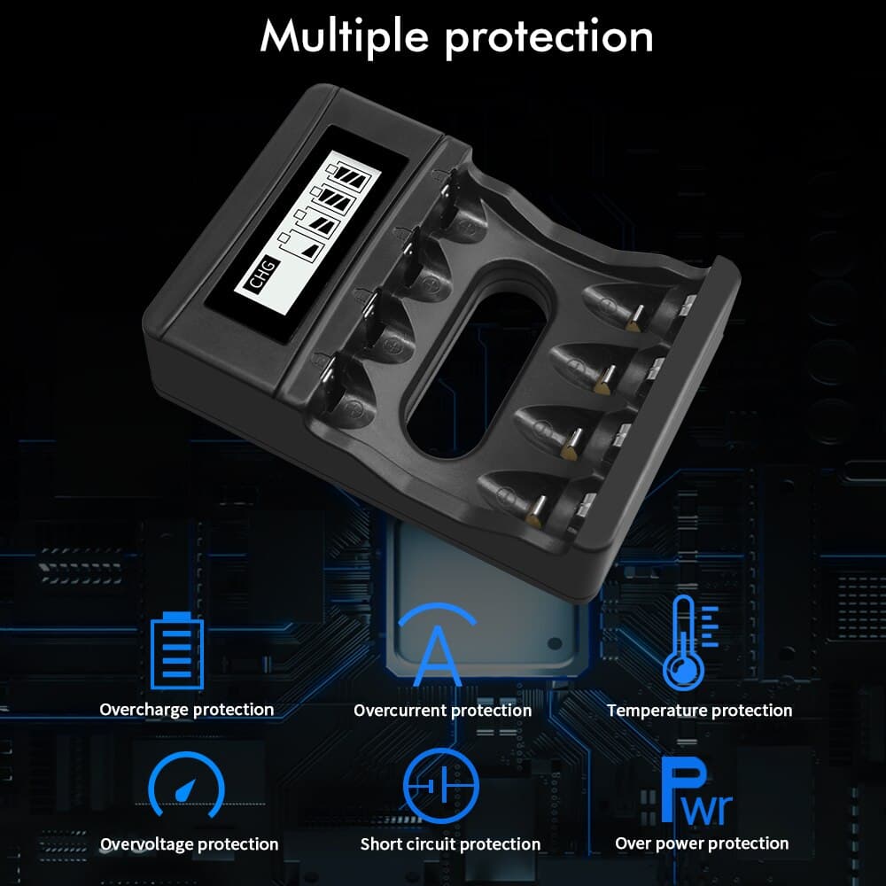 Palo แบบชาร์จใหม่ได้ 1.5V AA/AAA แบตเตอรี่ลิเธียม ถ่านชาร์จ เครื่องชาร์จแบตเตอรี่ รูปที่ 5